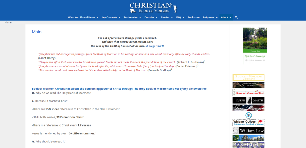 WEBSITE Book of Mormon Christian