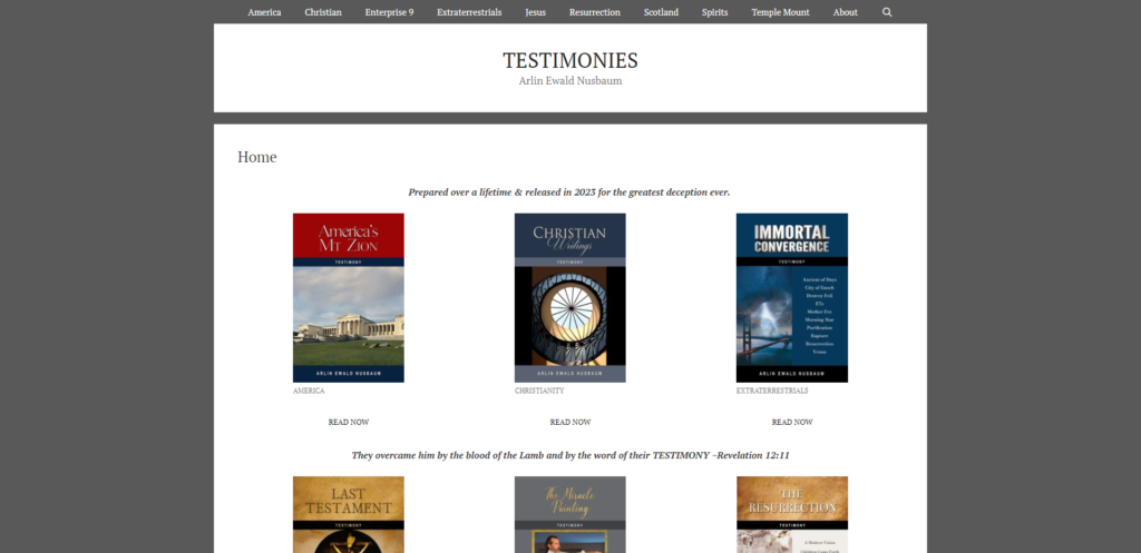WEBSITE Testimony Series