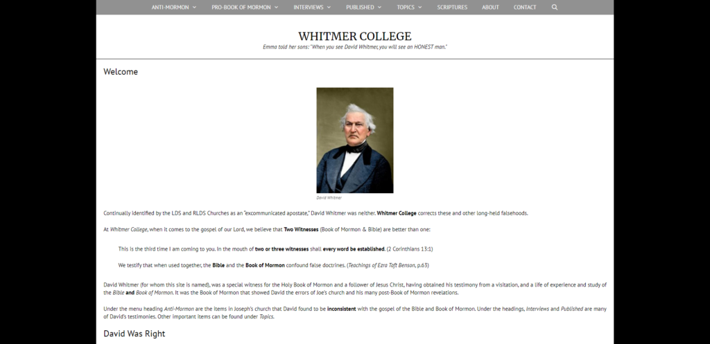 WEBSITE Whitmer College