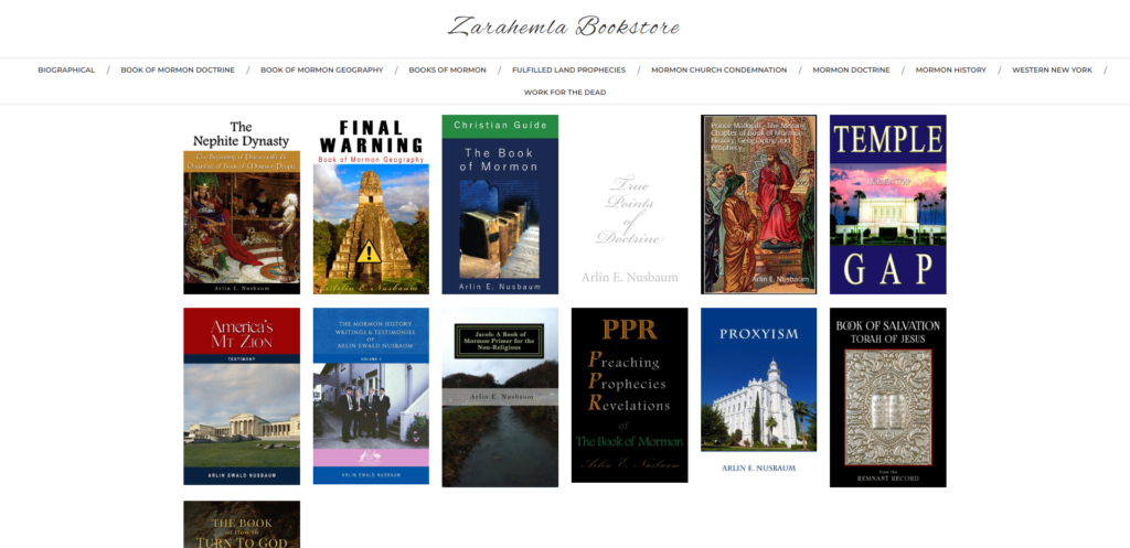 WEBSITE Zarahemla Bookstore