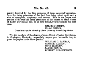 Deseret. Remonstrance of William Smith p. 4